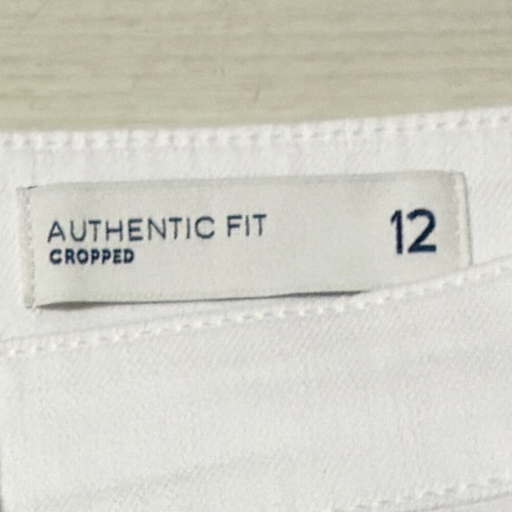 J. Jill Women's Authentic Fit Cropped White Jeans Size 12 - Picture 6 of 6